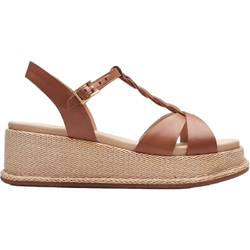 Men's sandals with a rubber sole for tractionWomen's Clarks Kimmei Twist Tan Leather