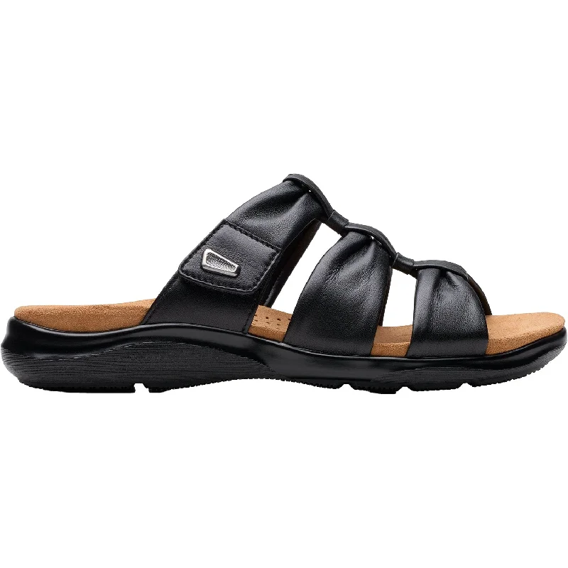 Men's sandals with a shock - absorbing insoleWomen's Clarks Kitly Slide Black Leather