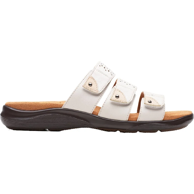 Men's sandals with a flexible sole for easy movementWomen's Clarks Kitly Walk White Leather