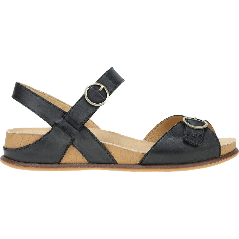 Men's sandals with a toe post designWomen's Dansko Candace Black Burnished Nappa Leather