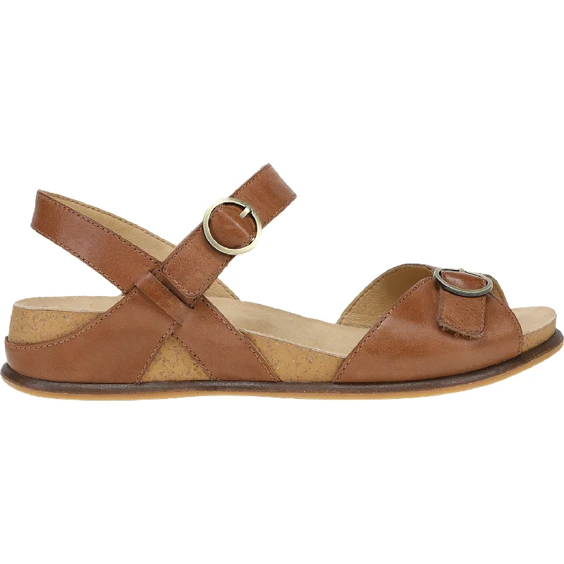 Men's sandals with a perforated leather upper for ventilationWomen's Dansko Candace Tan Burnished Nappa Leather
