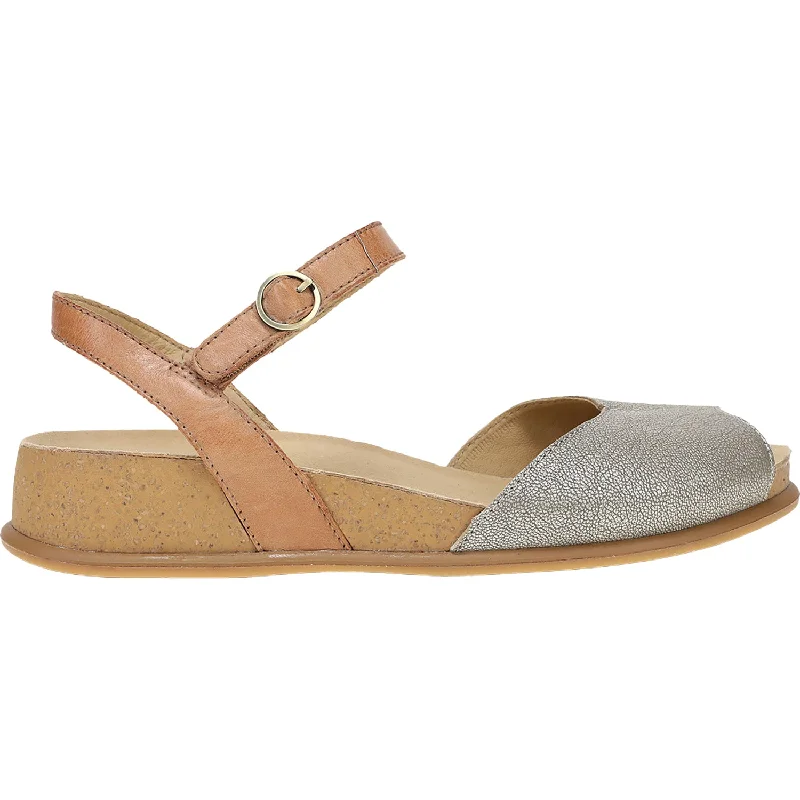 Waterproof men's sandals for water activitiesWomen's Dansko Cass Platino/Tan Leather