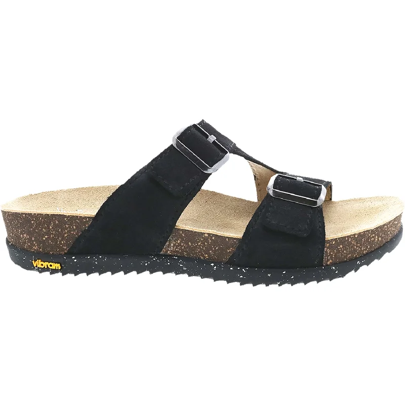 Men's sandals with a toe post designWomen's Dansko Dayna Black Suede