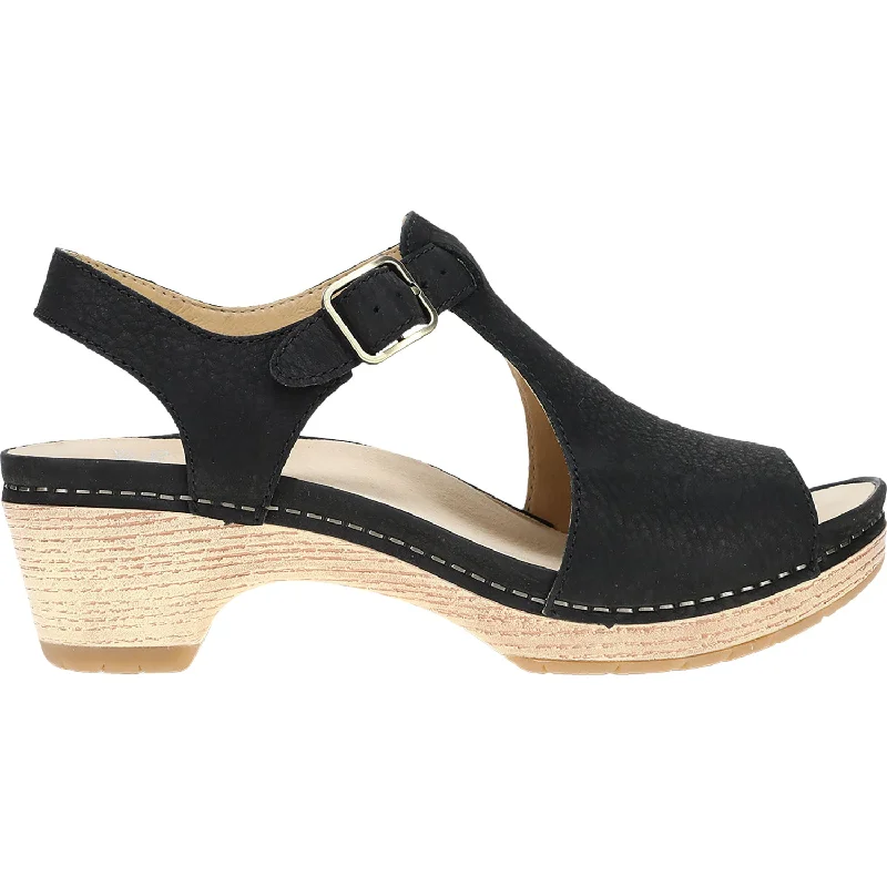 Men's sandals with a cushioned footbedWomen's Dansko Laverne Black Milled Nubuck