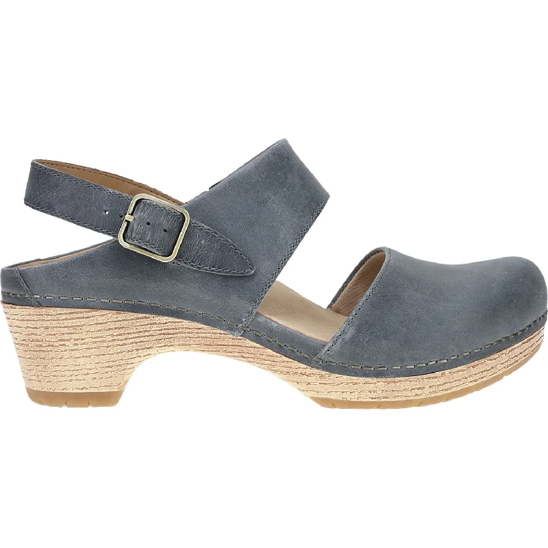 Men's sandals with a stretchy strap for a better fitWomen's Dansko Lucia Denim Oiled Pull Up Leather