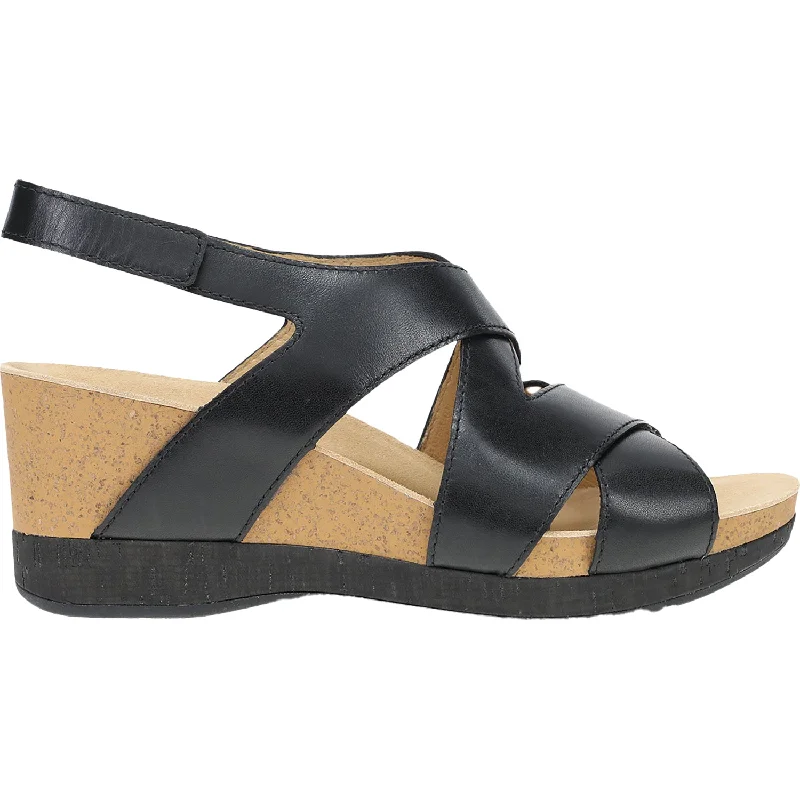 Men's sandals with a toe post designWomen's Dansko Shyla Black Burnished Nappa Leather