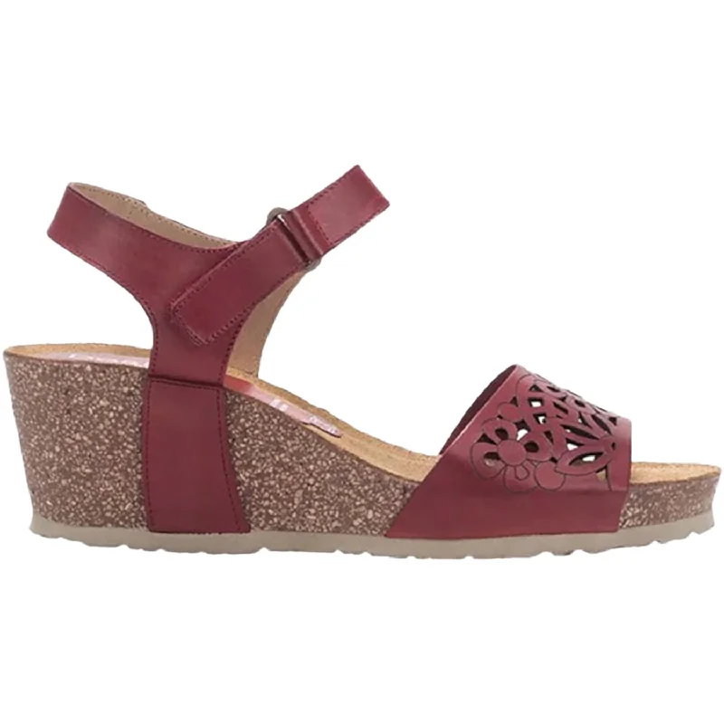 Men's sandals with a wide strap for supportWomen's Dorking Palma Texas D8550 Red Leather