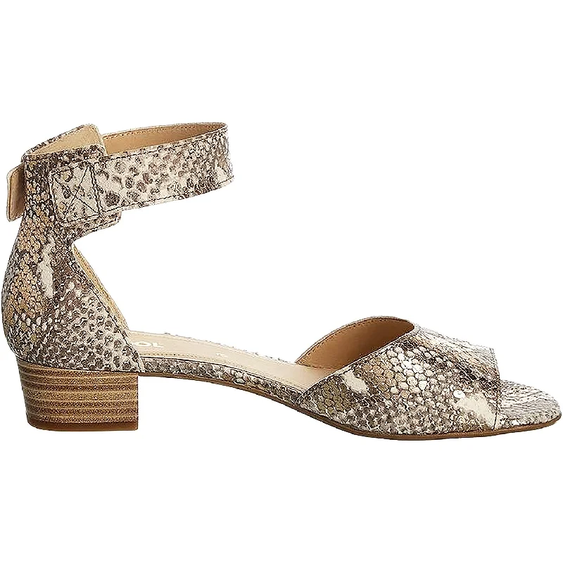 Men's sandals with a decorative buckle or charmWomen's Gabor 65.850.61 Silver Leather