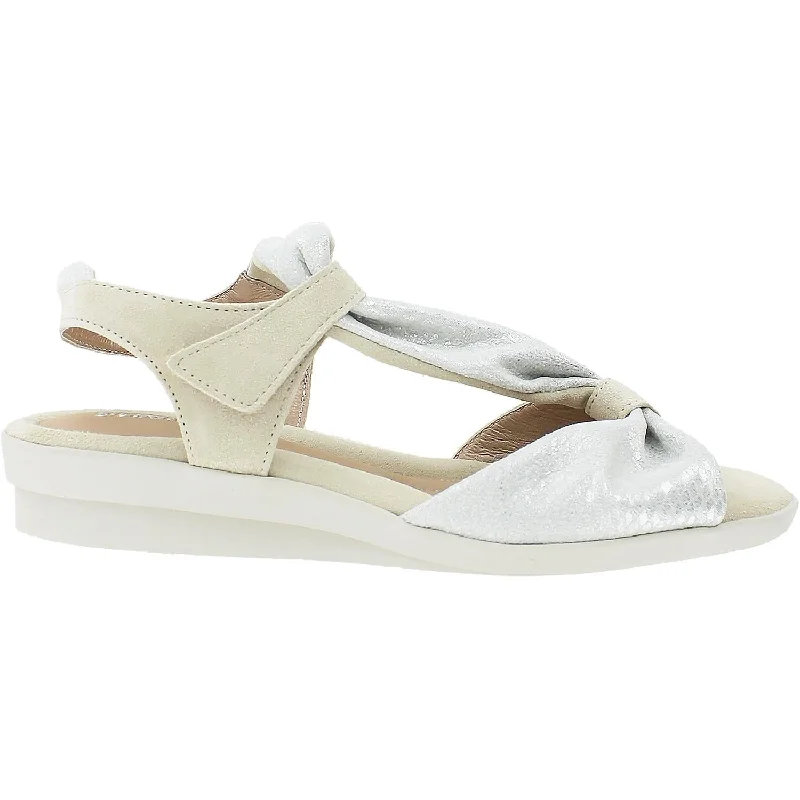 Men's sandals with a wide strap for supportWomen's Hailey Silver Snake Print Suede