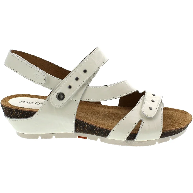Men's sandals with a contrast stitching detailWomen's Josef Seibel Hailey 33 White Leather