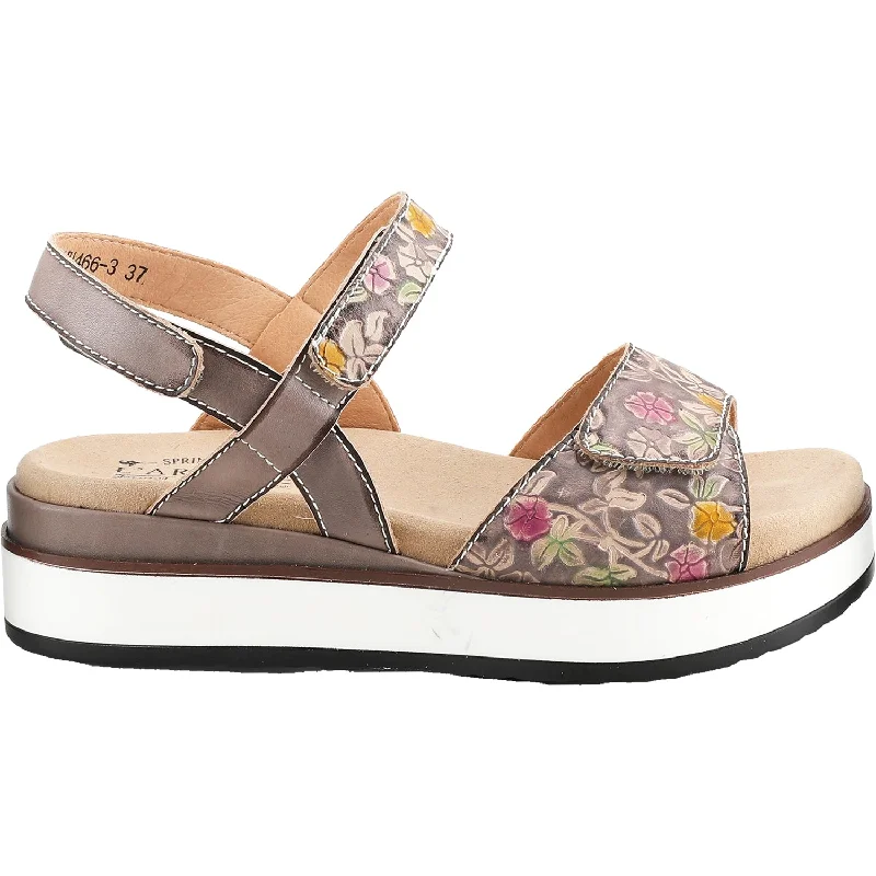 Men's sandals with a stretchy strap for a better fitWomen's L'Artiste by Spring Step Clara Grey Multi Leather