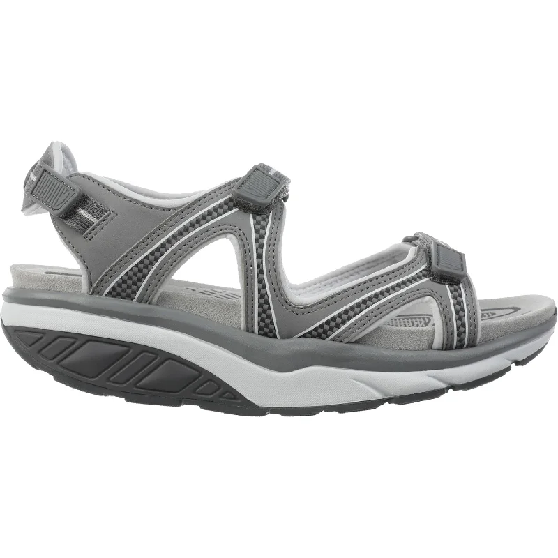 Men's sandals with a stretchy strap for a better fitWomen's MBT Lila 6 Black/Charcoal Synthetic