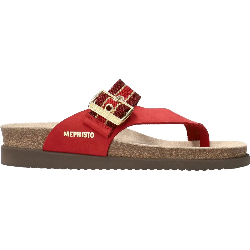 Men's sandals with a flexible sole for easy movementWomen's Mephisto Heike Red Nubuck