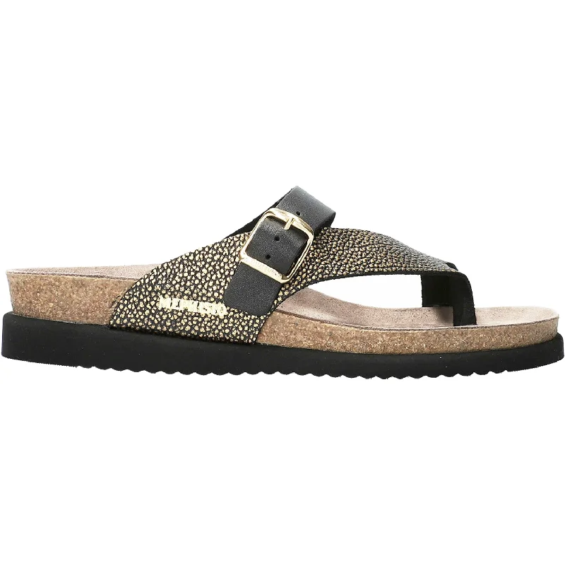 Men's leather sandals with an adjustable strapWomen's Mephisto Helen Mix Gold Condor/Black Leather