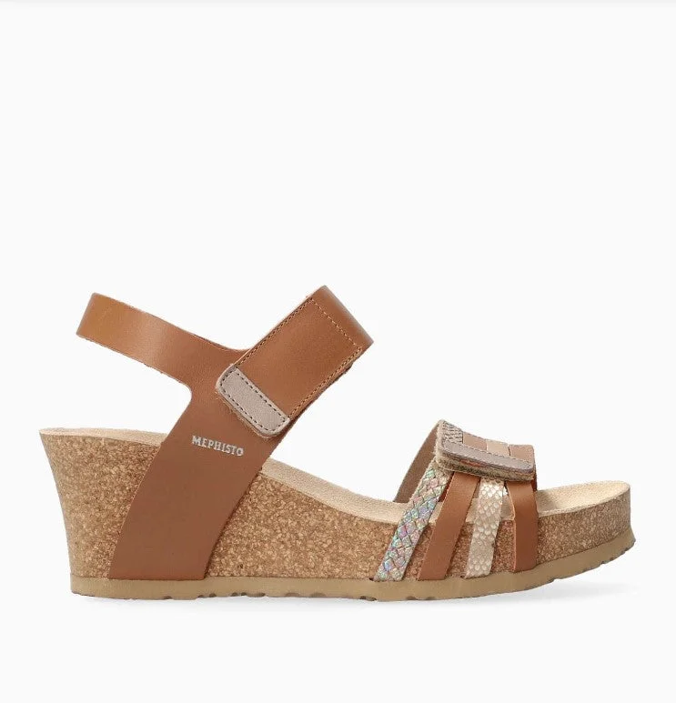 Men's sandals with a buckle closureWomen's Mephisto Lucia Camel