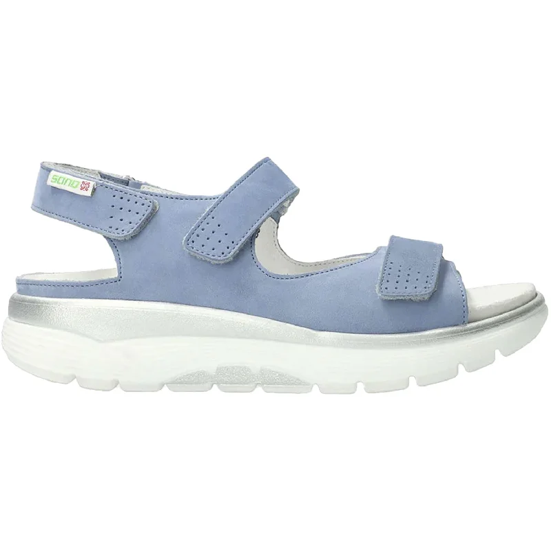 Flip - flop style men's sandals for beach wearWomen's Mephisto Norine Sea Blue Nubuck