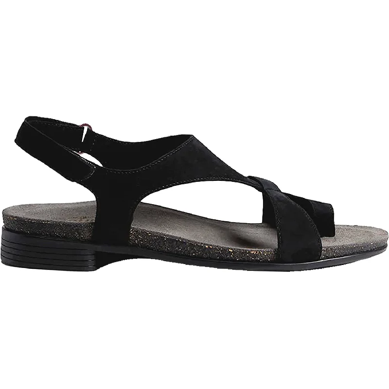 Men's sandals with a cushioned footbedWomen's Munro Meghan Black Nubuck