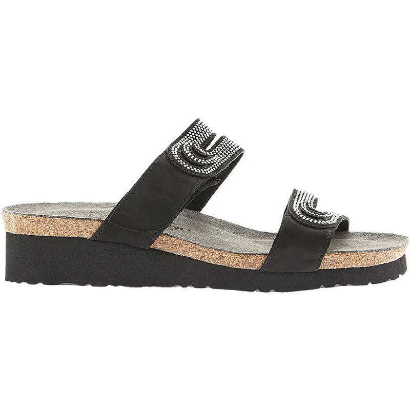Men's sandals with a buckle closureWomen's Naot Ainsley Black Nubuck