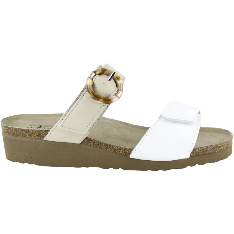 Flip - flop style men's sandals for beach wearWomen's Naot Anabel Soft White Leather/Soft Ivory Leather