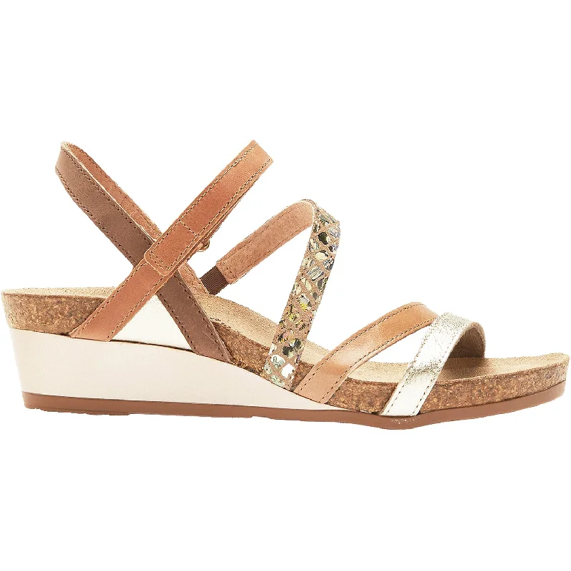 Men's sandals with a decorative buckle or charmWomen's Naot Hero Radiant Gold/Arizona Tan/Golden Floral Leather