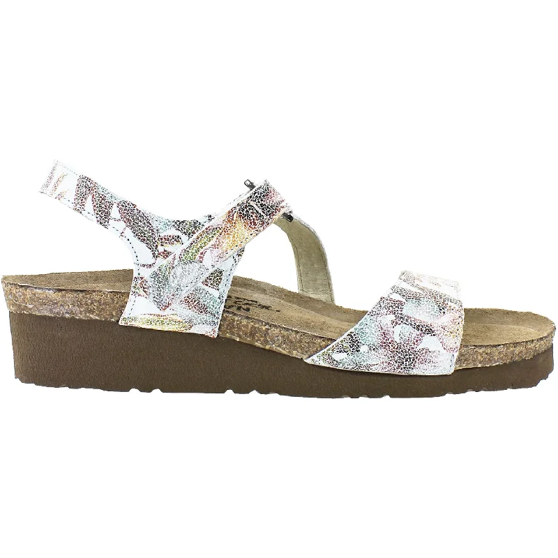 Men's sandals with a wide strap for supportWomen's Naot Pamela Floral Leather