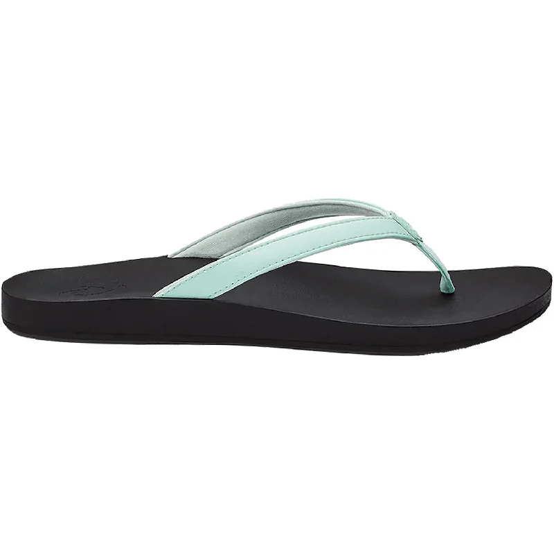 Men's sandals in a neutral color like black or brownWomen's OluKai Puawe Sea Glass/Black Synthetic