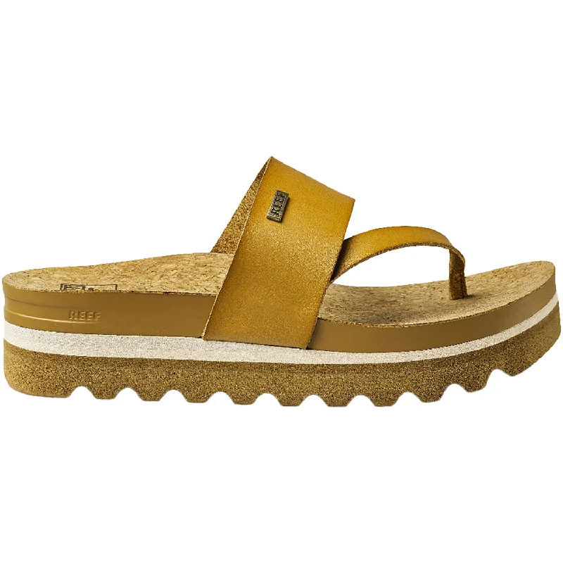 Men's sandals with a flexible sole for easy movementWomen's Reef Cushion Sol Hi Natural Vegan Leather