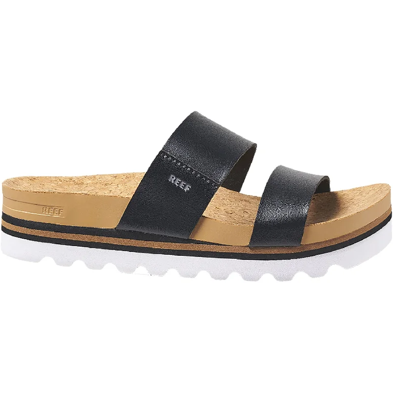 Waterproof men's sandals for water activitiesWomen's Reef Cushion Vista Hi Black Synthetic