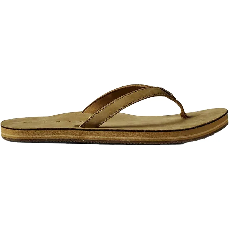 Men's sandals with a toe post designWomen's Reef Solana Tan Leather