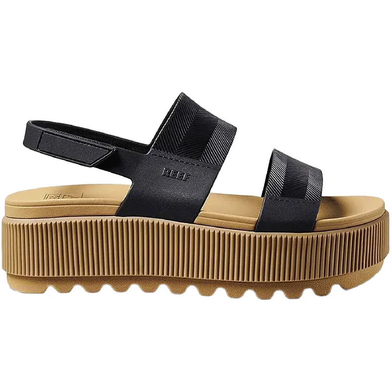 Men's sandals with a flexible sole for easy movementWomen's Reef Water Vista Higher Black/Tan Synthetic