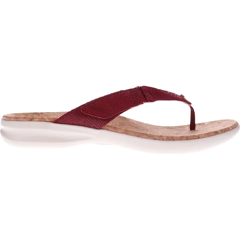 Men's sandals with a contrast stitching detailWomen's Revere Napoli Cherry Lizard Leather