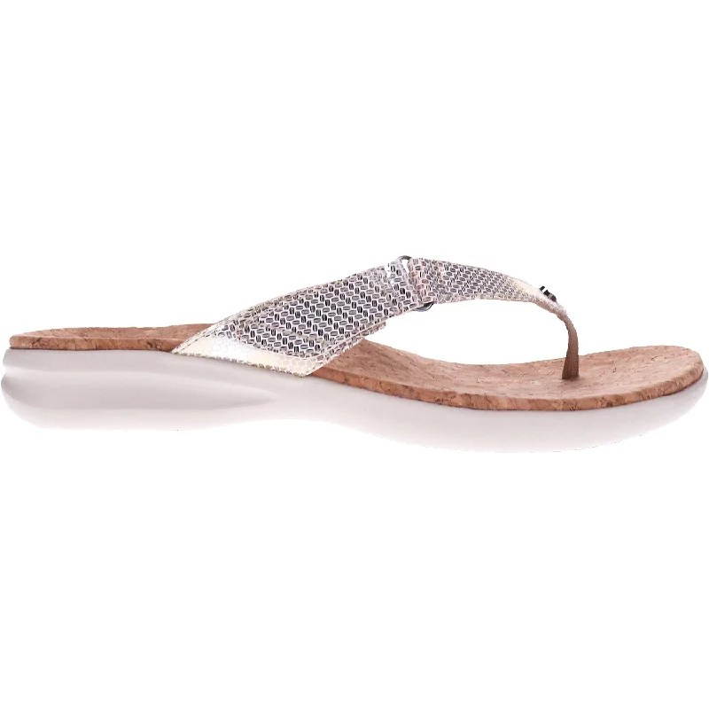 Men's sandals with a stretchy strap for a better fitWomen's Revere Napoli Metallic Interest Leather