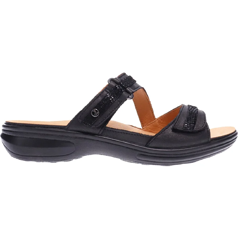 Men's sandals with a leather lining for comfortWomen's Revere Rio Onyx/Black Lizard Leather
