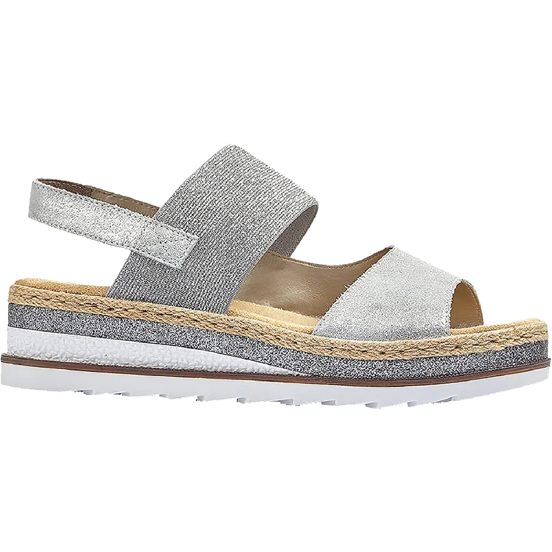 Waterproof men's sandals for water activitiesWomen's Rieker V7982-90 Regina 82 Silver Suede