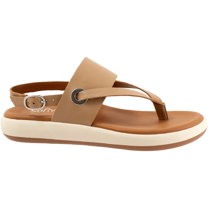Men's sandals with a flexible sole for easy movementWomen's Soft Walk Joliet Beige Leather