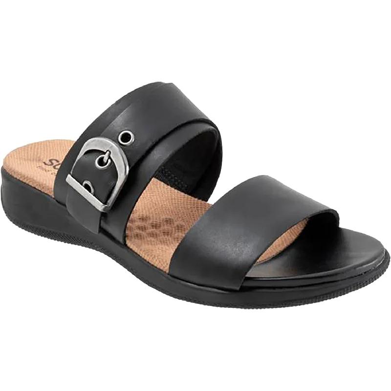 Flip - flop style men's sandals for beach wearWomen's Soft Walk Toki Black Leather