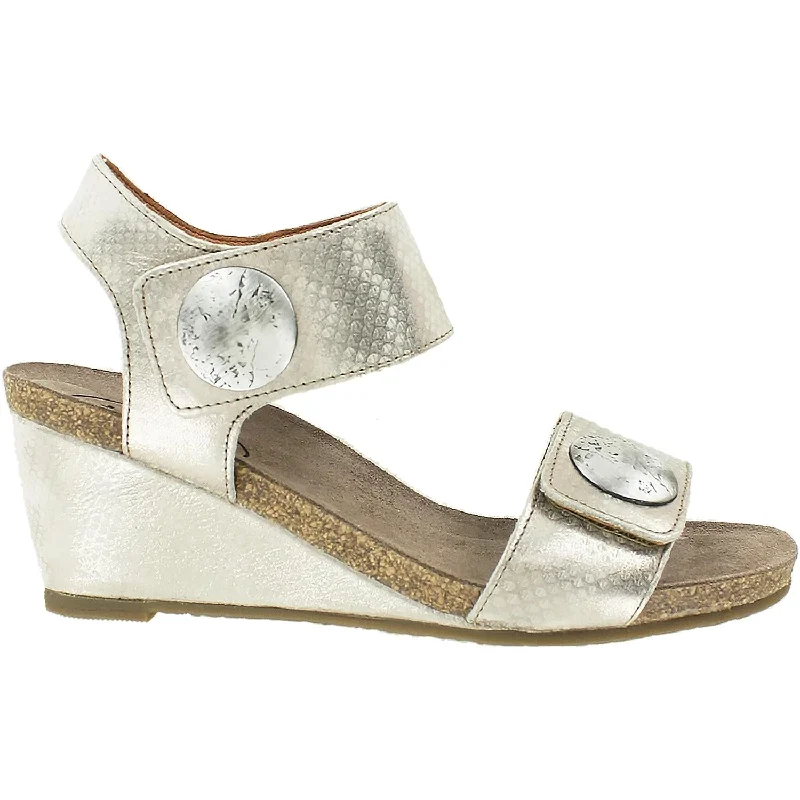 Men's sandals with a contrast stitching detailWomen's Taos Carousel 2 Silver Leather