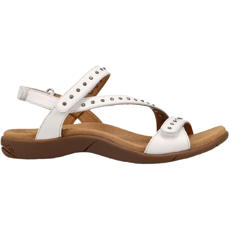 Men's sandals with a shock - absorbing insoleWomen's Taos Dazzle White Leather