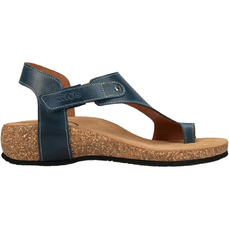 Men's sandals with a cushioned footbedWomen's Taos Fame Petrol Blue Leather