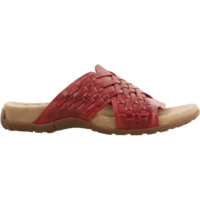 Men's leather sandals with an adjustable strapWomen's Taos Guru Red Leather