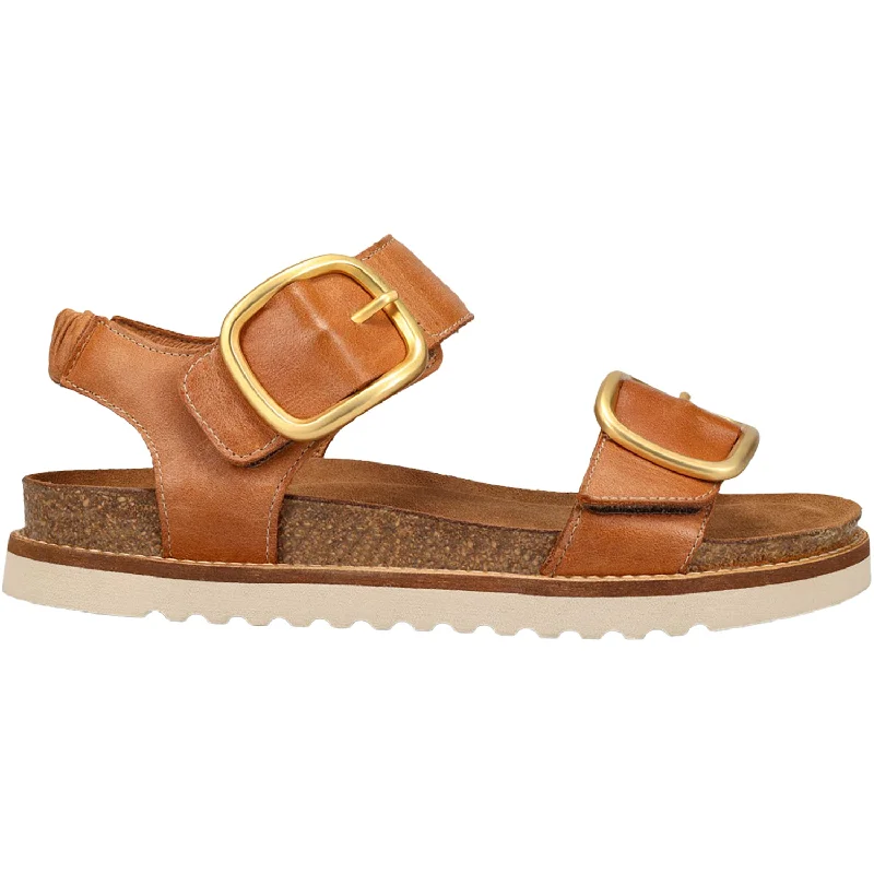 Men's sandals with a perforated leather upper for ventilationWomen's Taos On The Double Caramel Leather