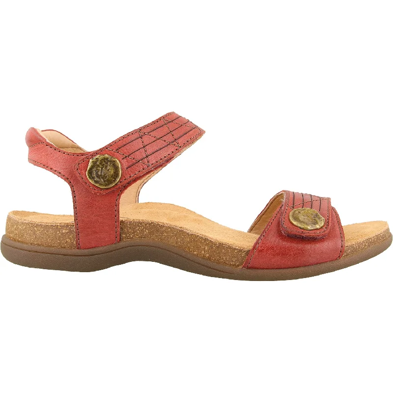 Men's sandals with a padded heelWomen's Taos Pioneer Red Leather