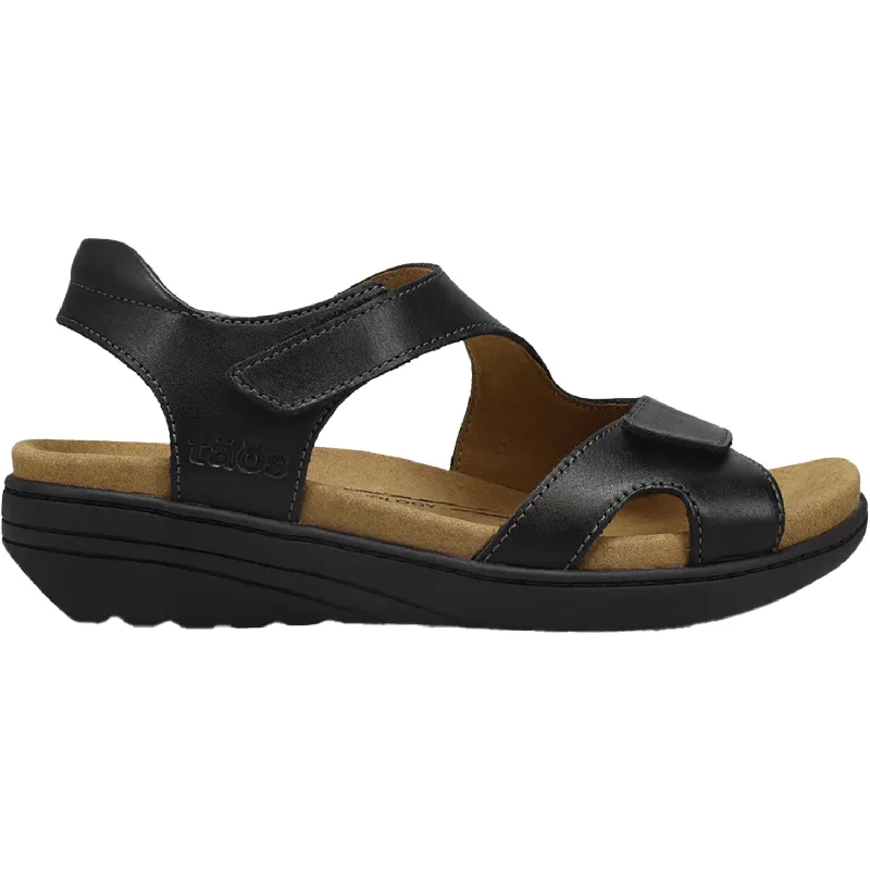 Men's sandals with a decorative buckle or charmWomen's Taos Serene Black Leather