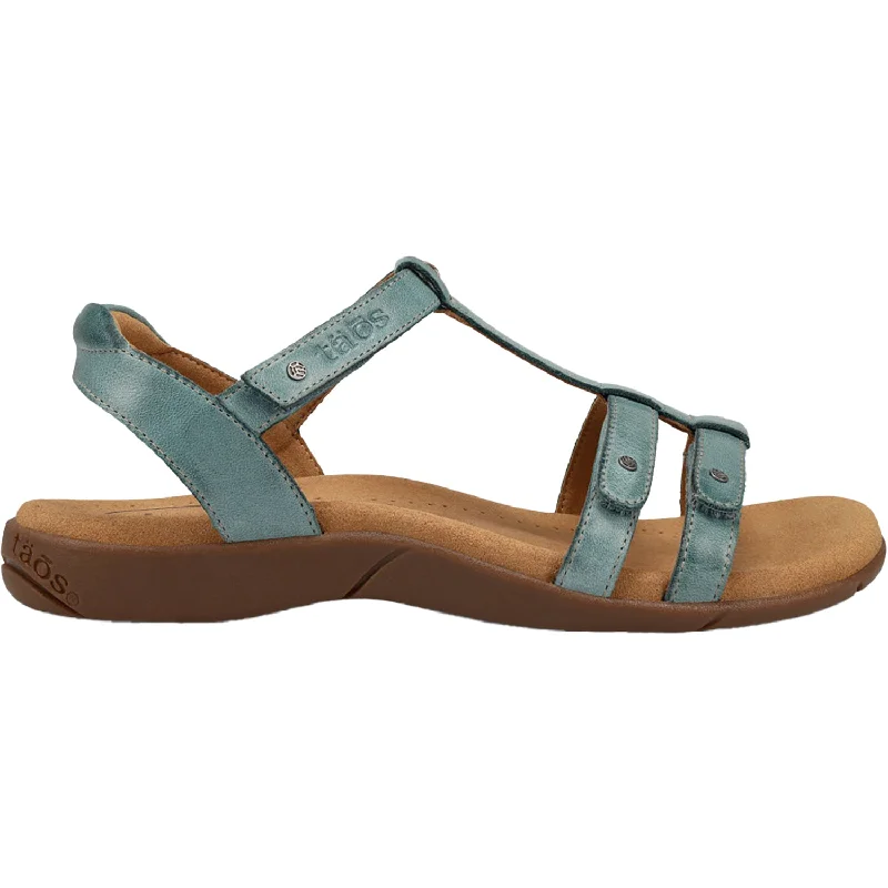 Men's sandals with a stretchy strap for a better fitWomen's Taos Trophy 2 Teal Leather