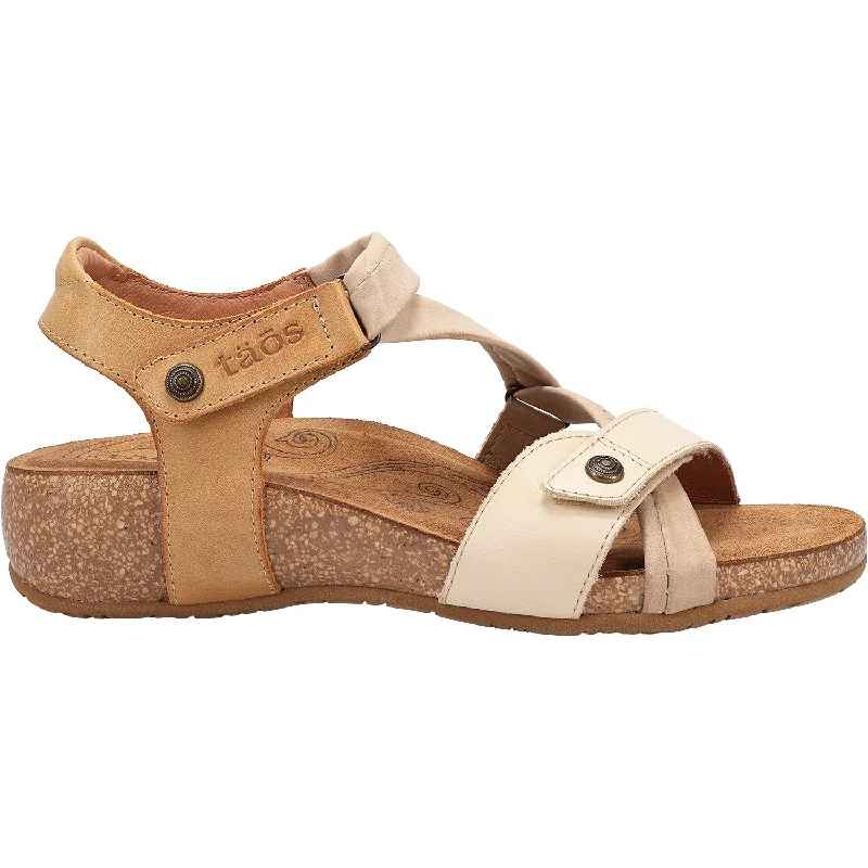 Men's sandals with a decorative buckle or charmWomen's Taos Universe Beige Multi Leather