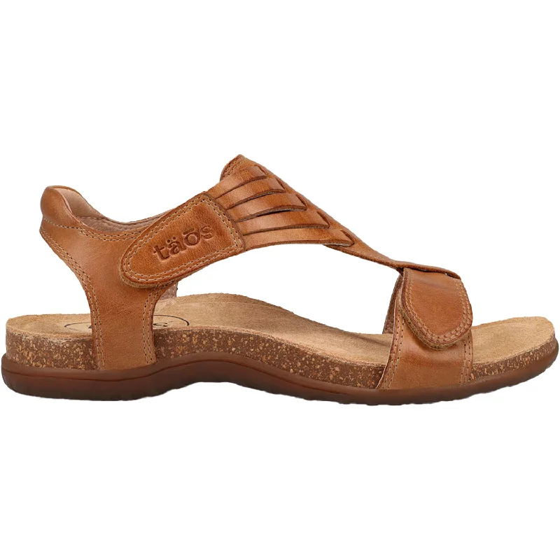 Men's sandals with a rubber sole for tractionWomen's Taos Wonderful Caramel Leather
