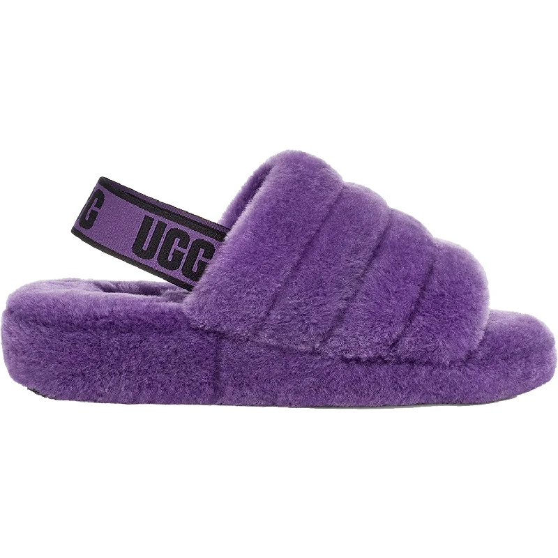 Men's sandals with a flexible sole for easy movementWomen's UGG Fluff Yeah Slide Mussel Shell Sheepskin