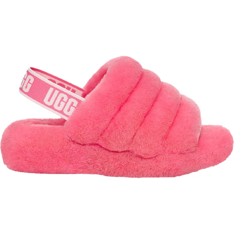 Men's sandals with a removable insole for cleaningWomen's UGG Fluff Yeah Slide Pink Rose Sheepskin
