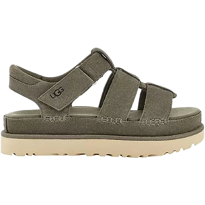 Men's sandals with a rubber sole for tractionWomen's UGG Goldenstar Strap Moss Green Suede