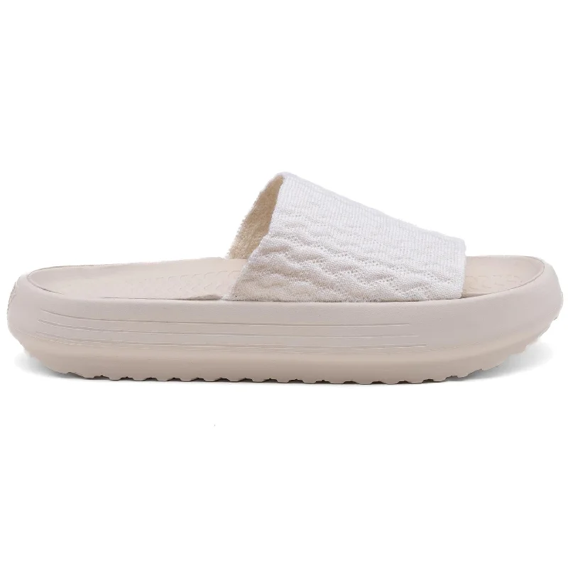 Men's sandals with a flexible sole for easy movementWomen's Woolloomooloo Camden Slide Ice White Wool